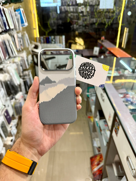 Snow Mountain Aramid Fibre MagSafe Case for Iphone (White)