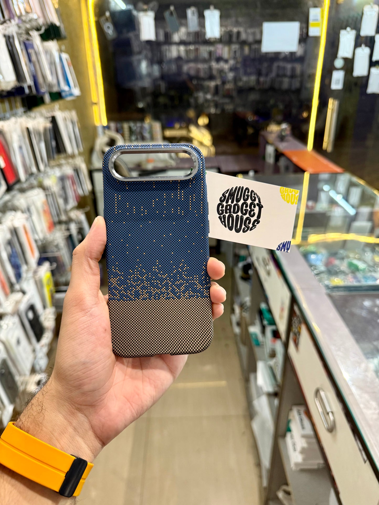 Blue Starlight Aramid Carbon Fibre MagSafe Case for Iphone