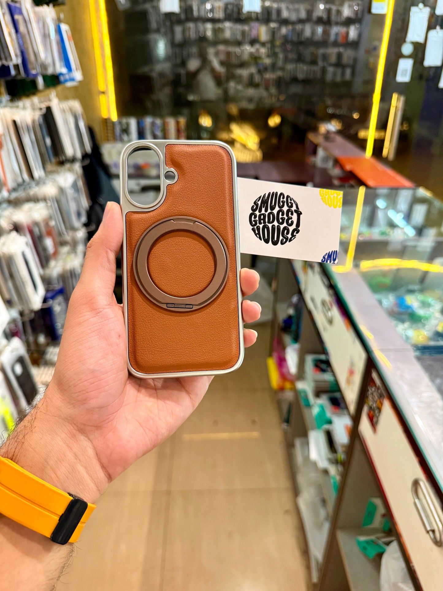 360 Rotating Leather Stand Case for Iphone