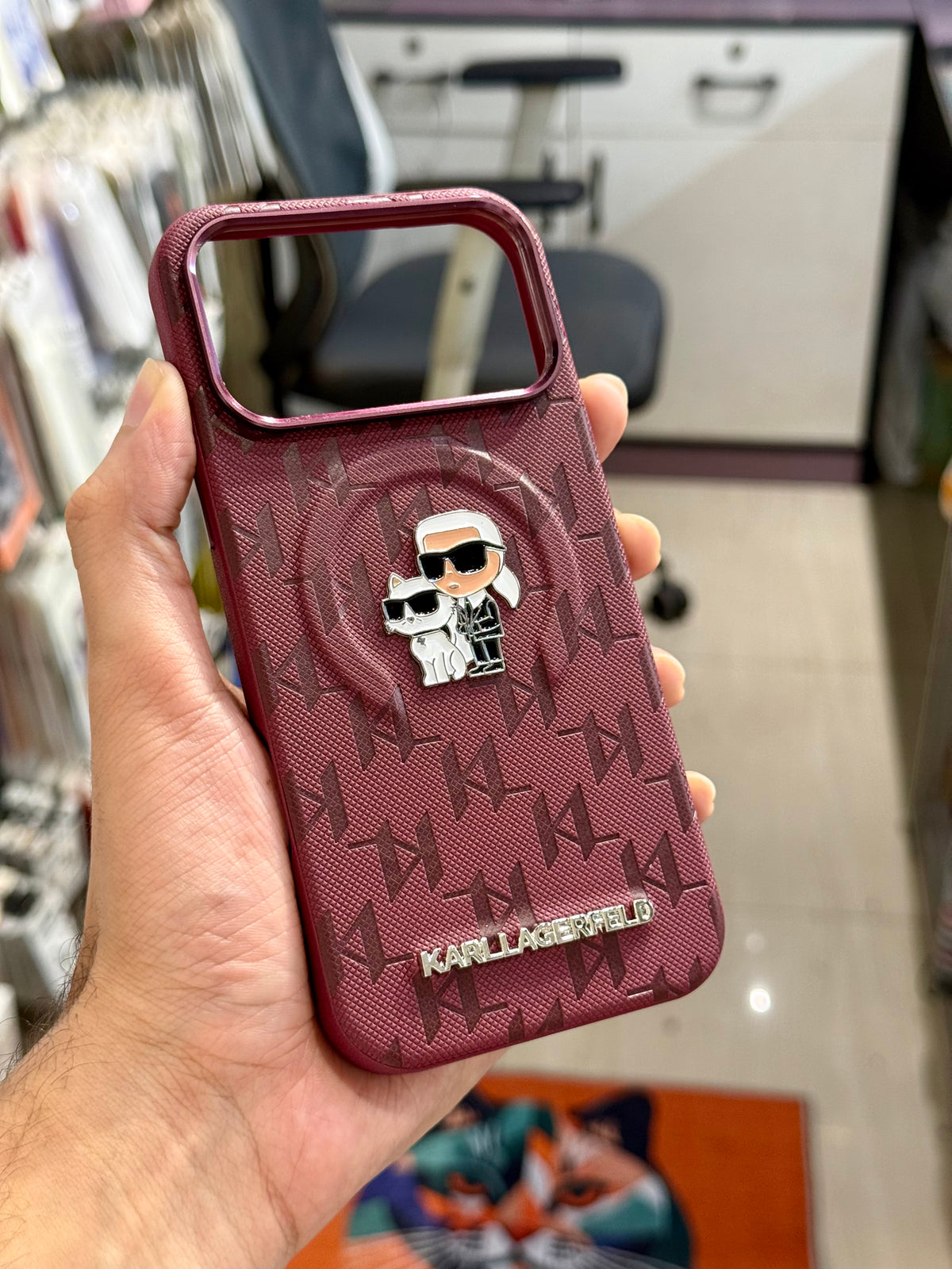Karl Lagerfeld Leather Magsafe Case for Iphone