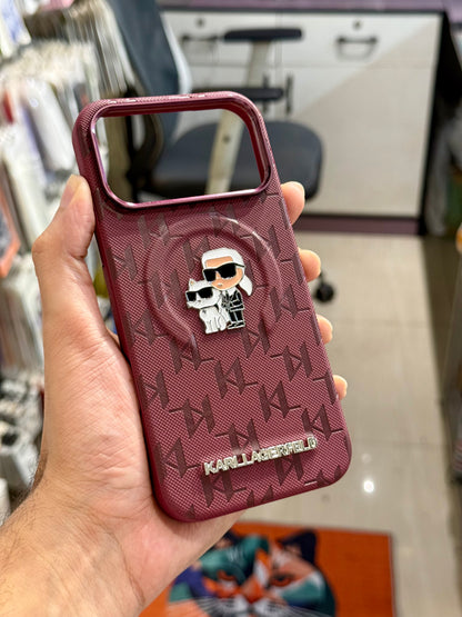 Karl Lagerfeld Leather Magsafe Case for Iphone