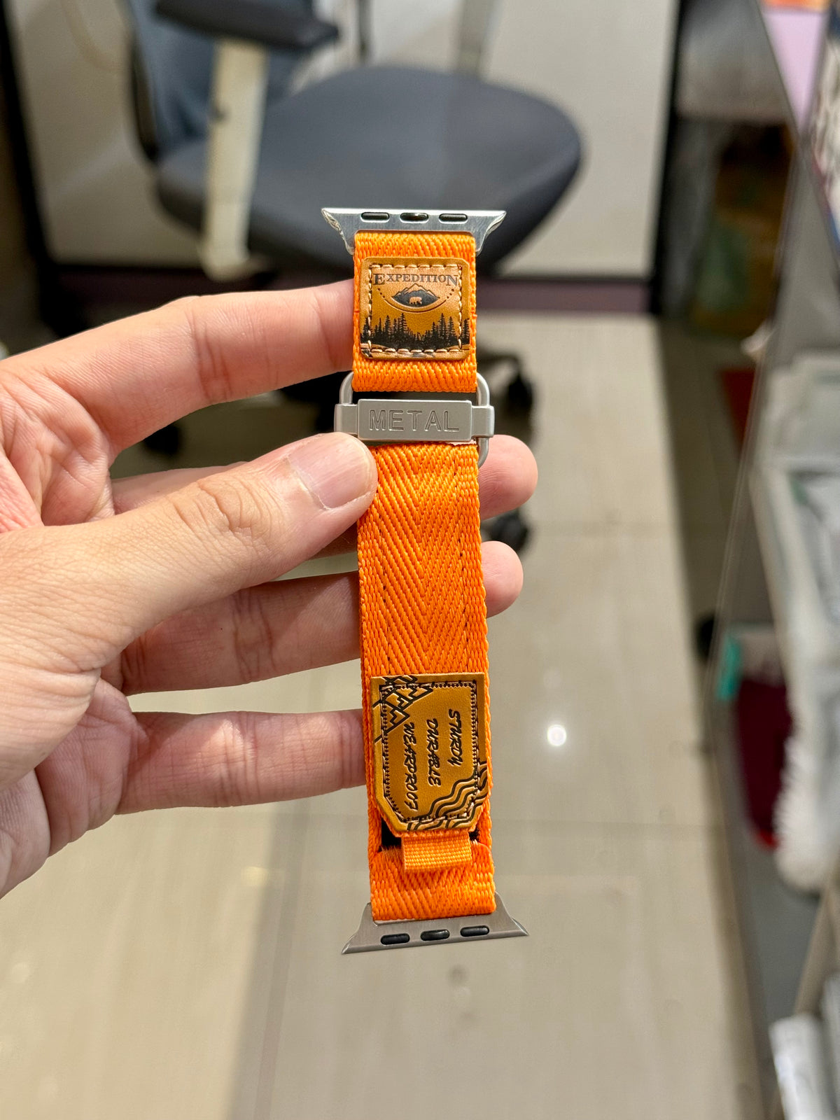 Orange Velcro Expedition Strap for Iwatch