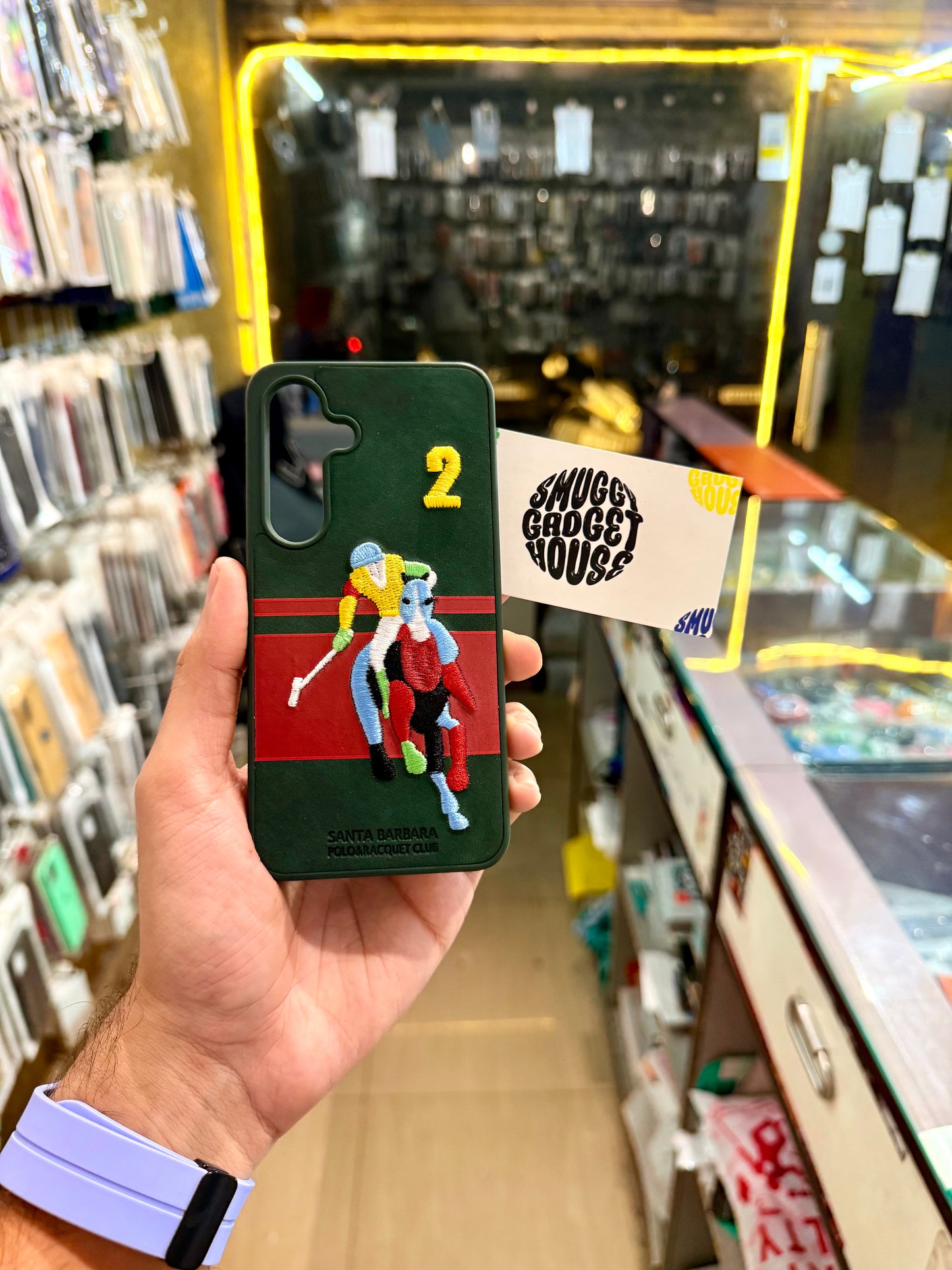 Green Polo Embroidery Case for SAM Galaxy