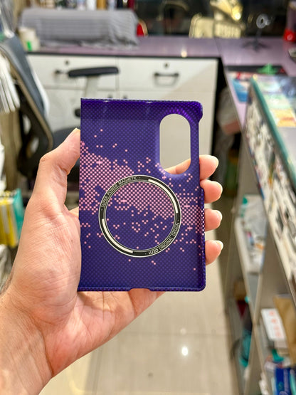 Luxo Violet Starlight Carbon MagSafe case for SAM Galaxy Fold