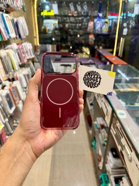 Burgundy Anti Yellow Magsafe Case for Iphone (Og)