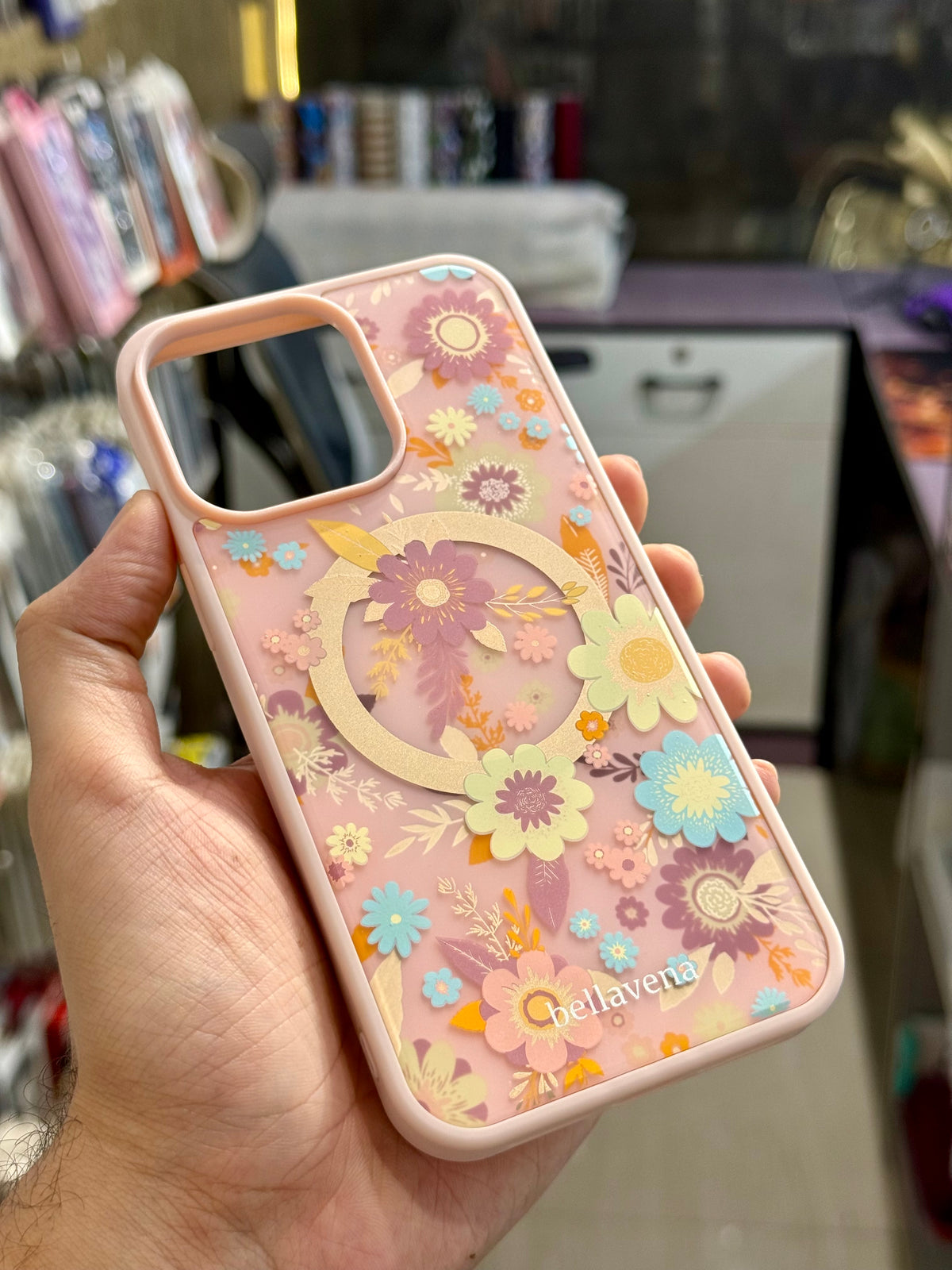 Bellavena Floral MagSafe Case for Iphone (Pink)