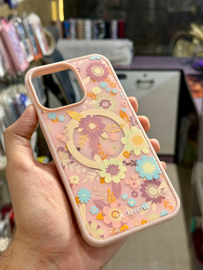 Bellavena Floral MagSafe Case for Iphone (Pink)
