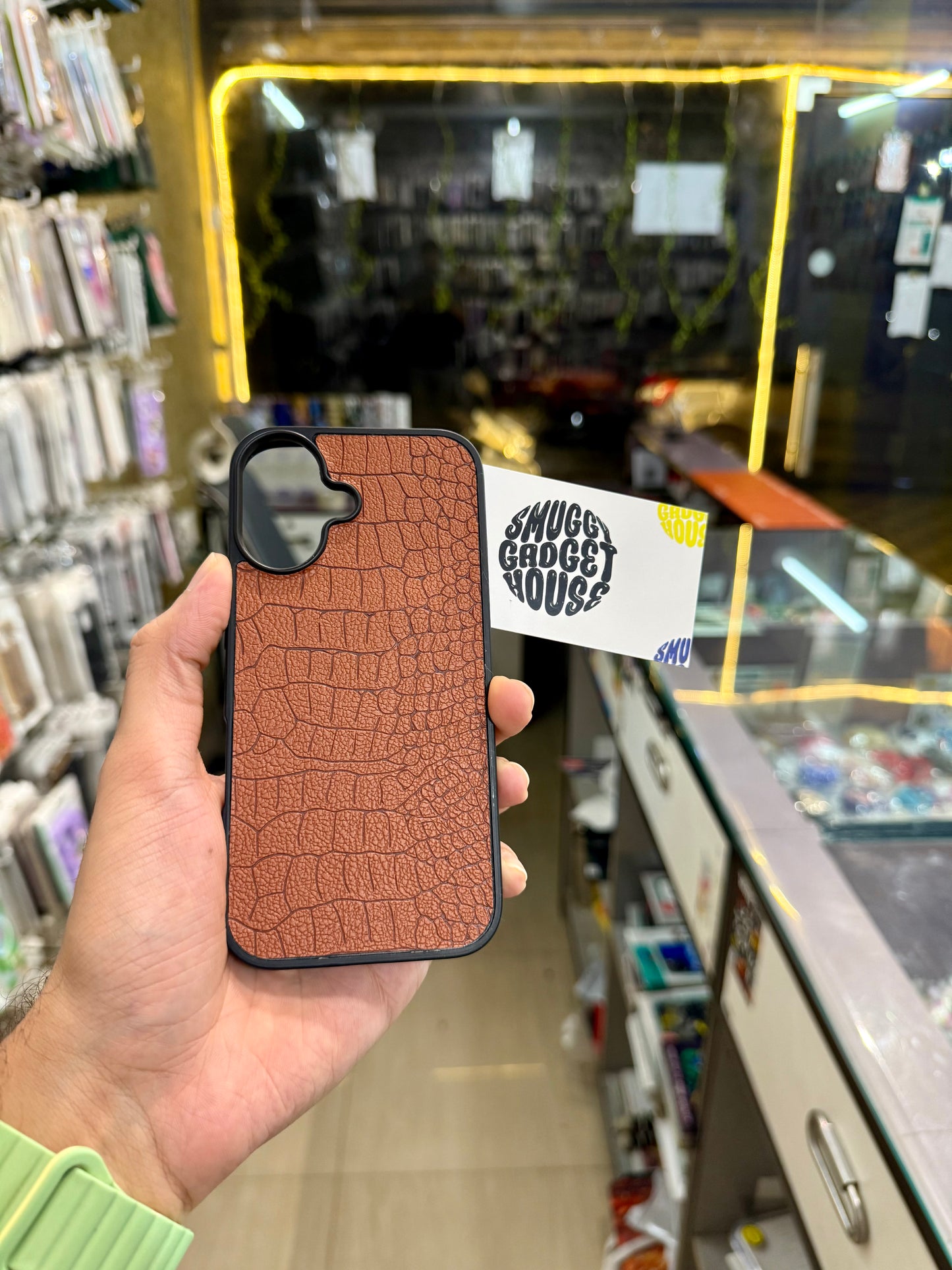 Brown Leather Texture Case for Iphone