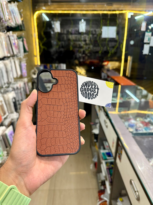 Brown Leather Texture Case for Iphone