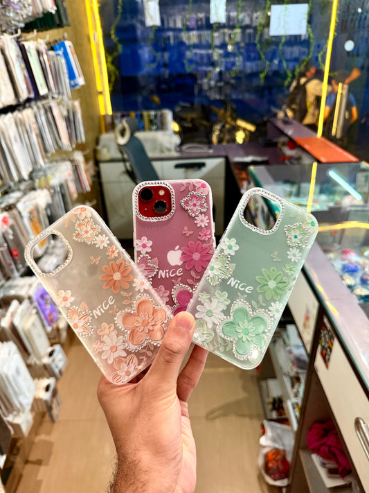 Diamond Flower Case for Iphone (Frosted)