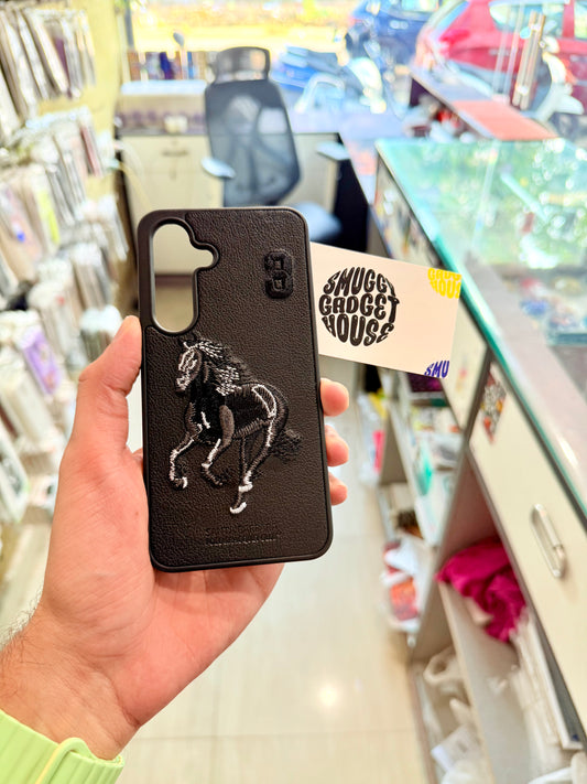 Black Horse Embroidery Case for SAM Galaxy
