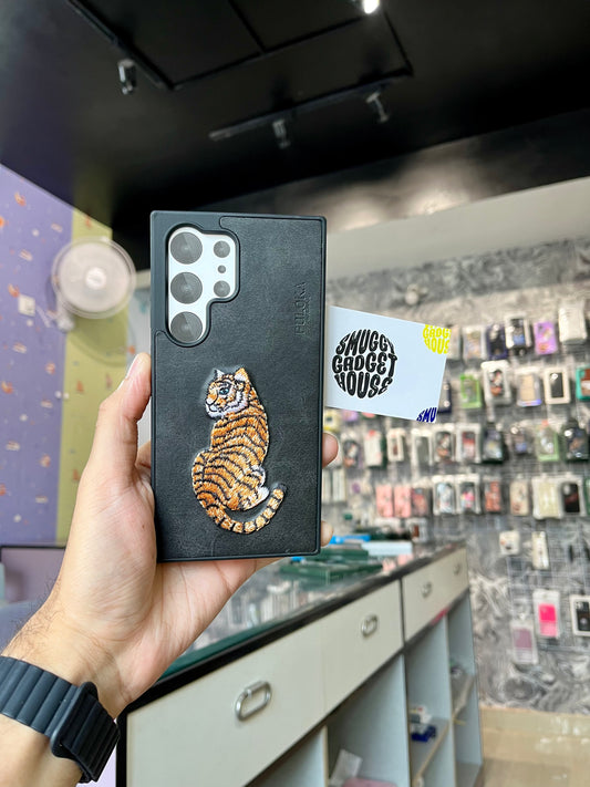 Jungle Tiger Limited Edition Embroidery Case for Samsungg Galaxy (Black)