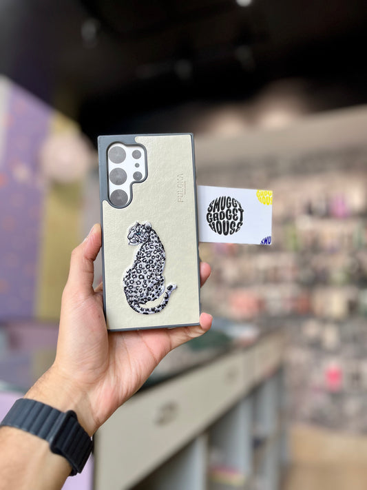 Snow Tiger Limited Edition Embroidery Case for Samsungg Galaxy (Off White)