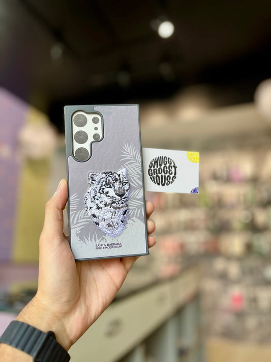 Snow Leopard Limited Edition Embroidery Case for Samsungg Galaxy