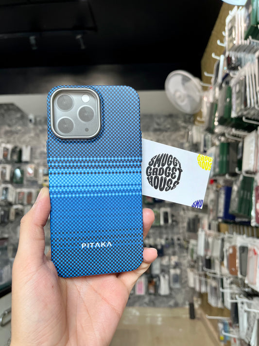 Pitaka LE Fibre Case for Iphone (Pattern Blue)