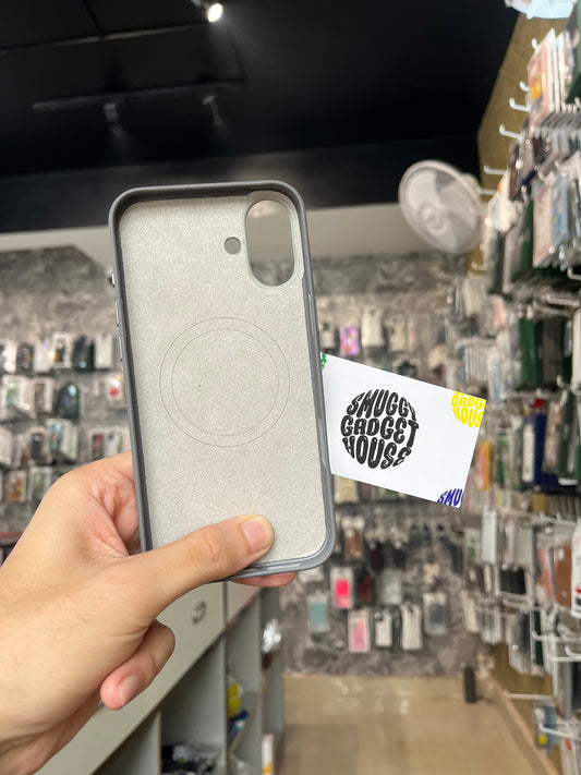 Smuggy Leather MagSafe Case for Iphone (Metallic stand)