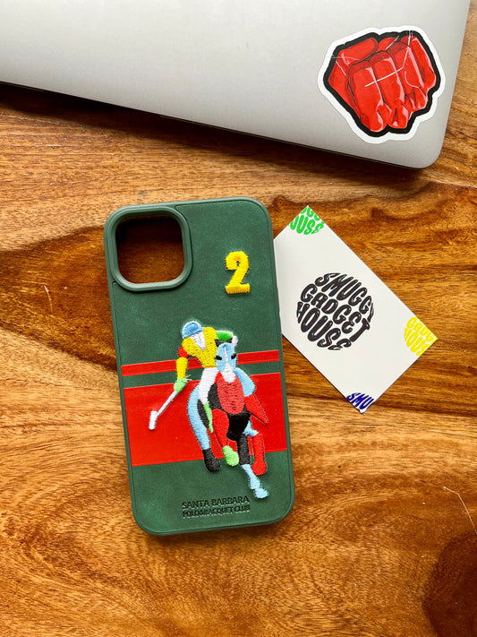 Green Polo Embroidery Case for Iphone (Number 2)