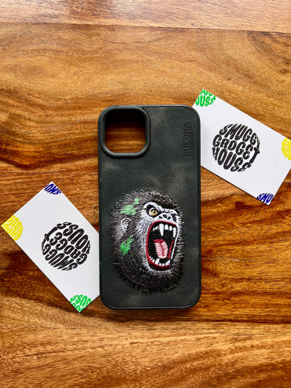 Puloka Wild Ape Embroidery Case for Iphone
