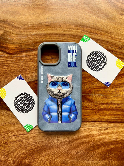 Nimmi Cool Cat Embroidery Case for Iphone