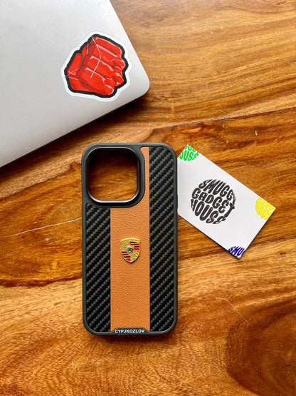 Porsche Leather Textured Case for Iphone (Cars)